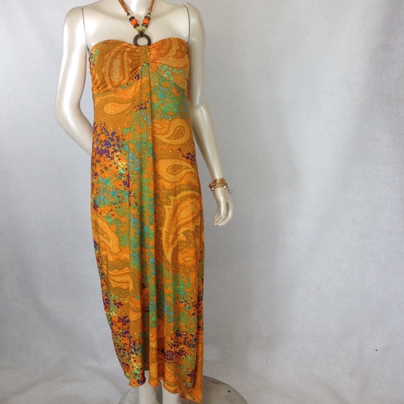 Paisley Print Halter Dress By SHUISIQING - Picture 1 of 8